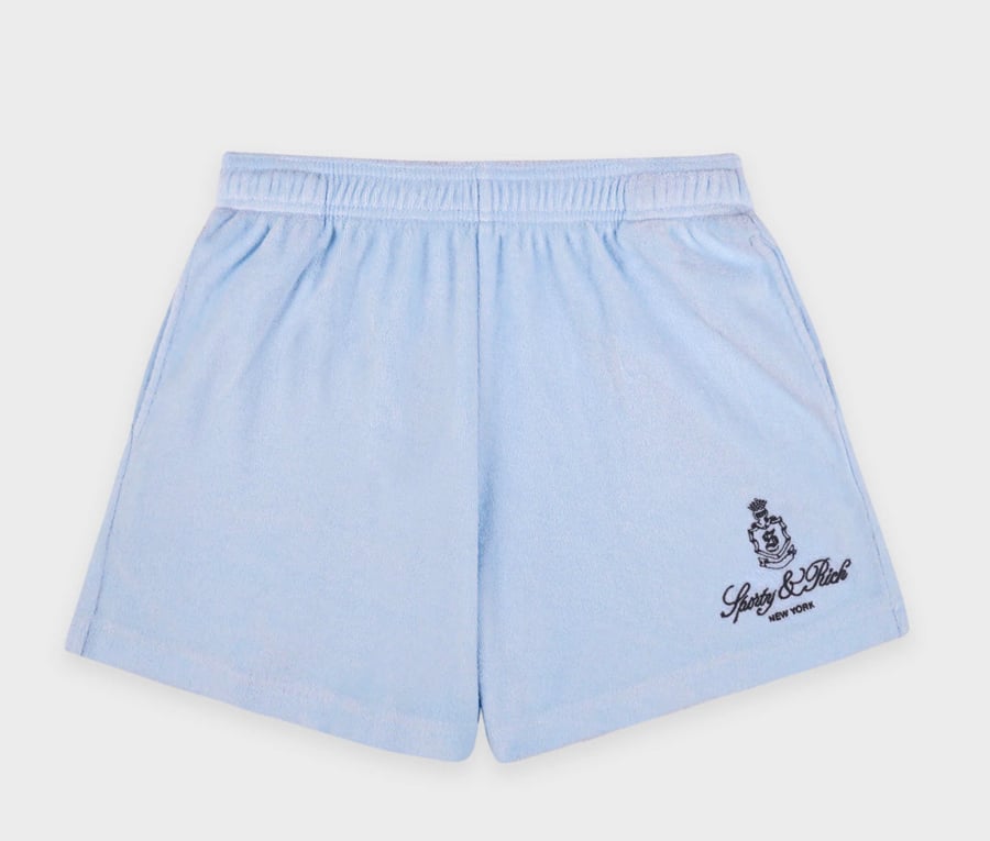 Sporty & Rich blue cotton shorts 