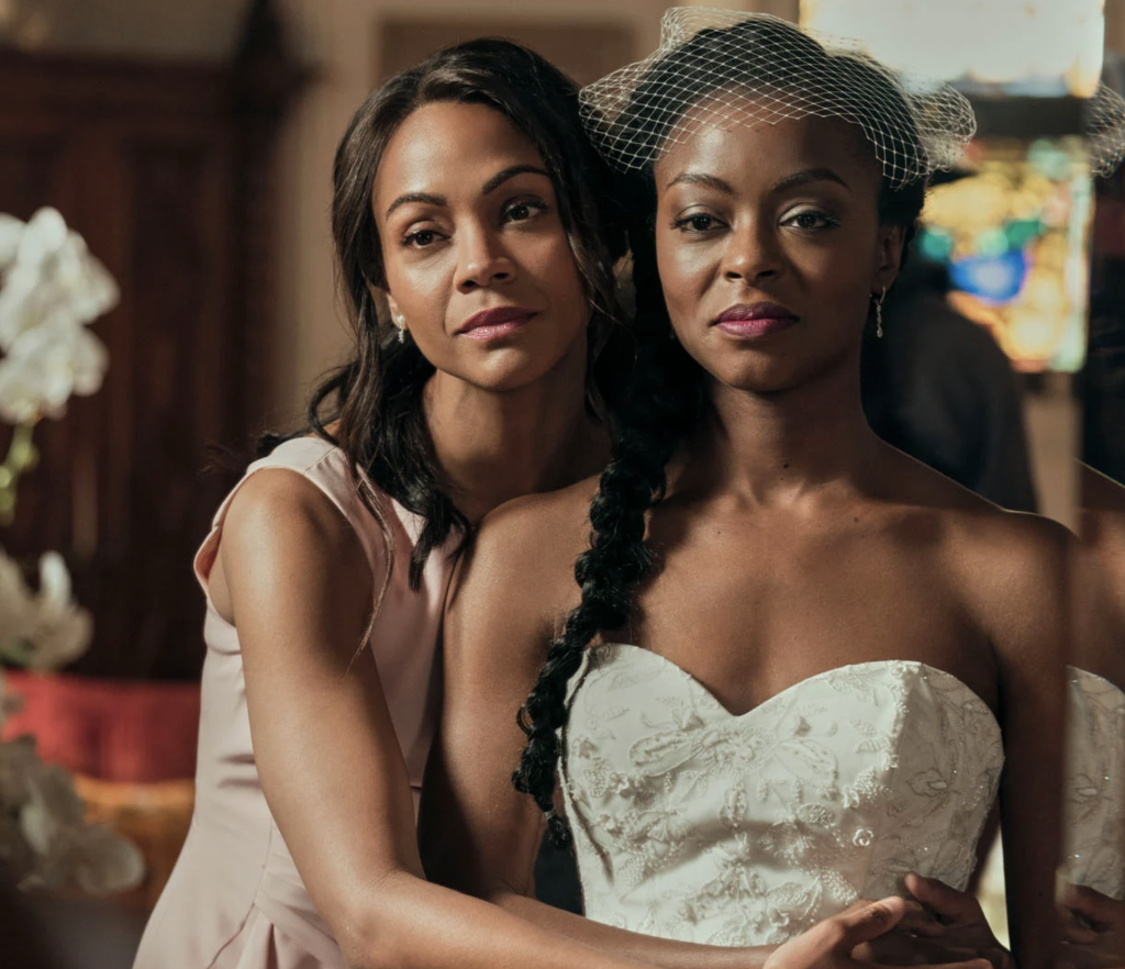 Zoe Saldana et Danielle Deadwyler dans la série Le Goût de Vivre (2022) © Copyright AARON EPSTEIN/NETFLIX.