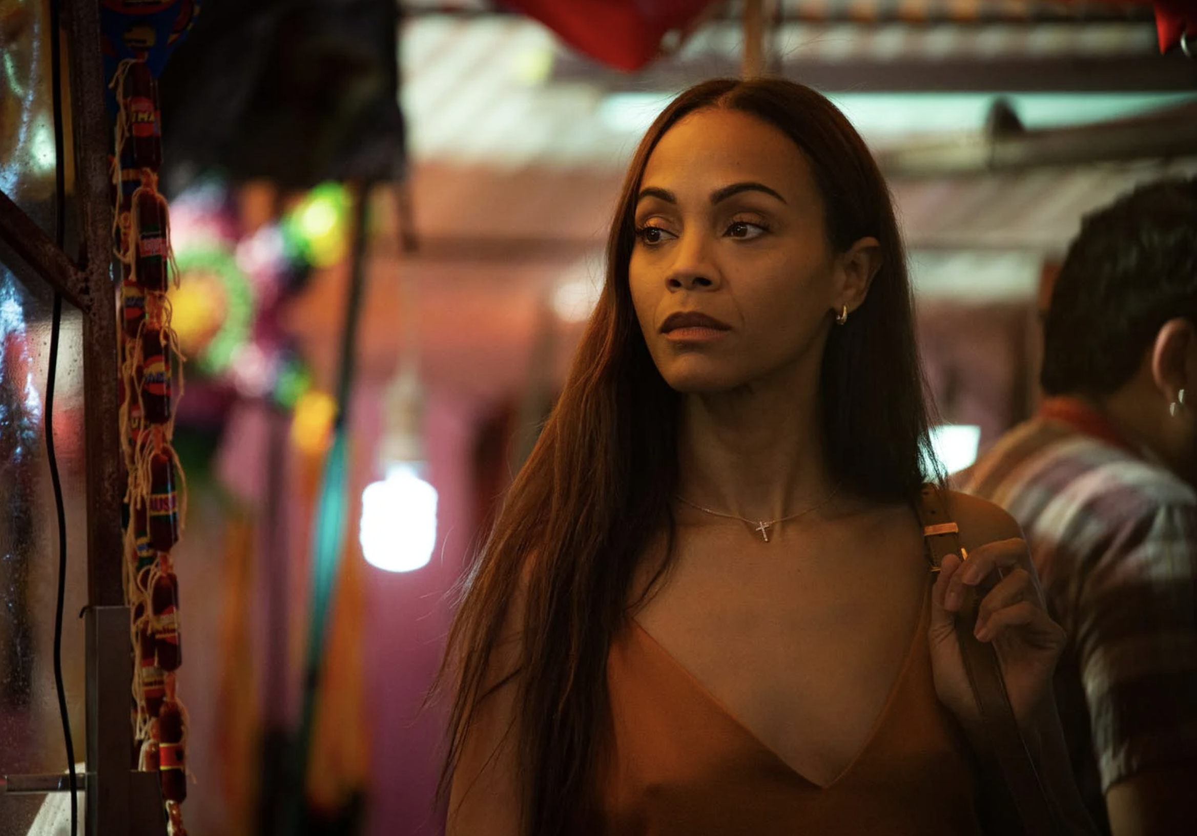 Zoe Saldana dans Emilia Perez (2024) © Copyright PAGE 114 – WHY NOT PRODUCTIONS – PATHÉ FILMS - FRANCE 2 CINÉMA - SAINT LAURENT PRODUCTIONS - Shanna Besson.