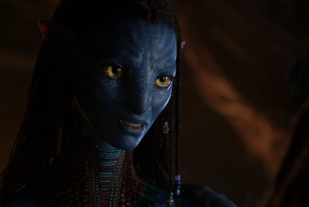 Zoe Saldana dans Avatar 2 : La Voie de l'eau (2022) © Copyright Walt Disney Company.