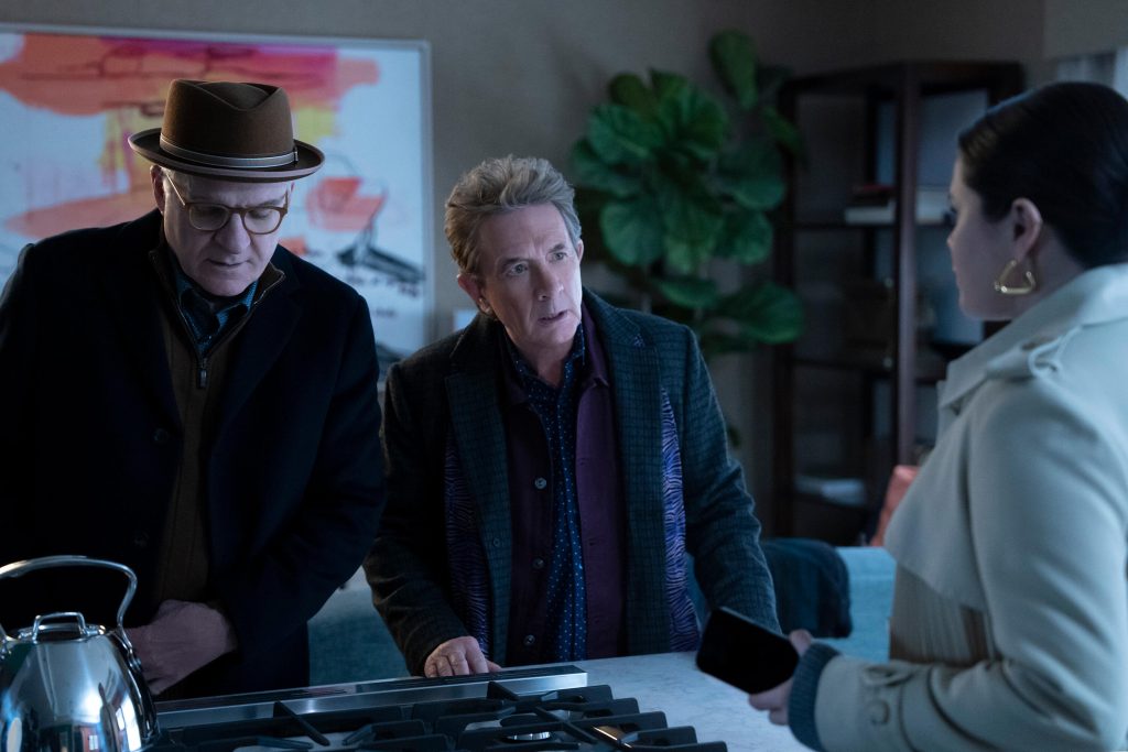 Selena Gomez, Steve Martin et Martin Short dans la saison 4 d'Only Murders in the Building © Patrick Harbron/Disney.