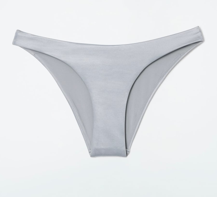 bas de bikini gris métallisé cos 
