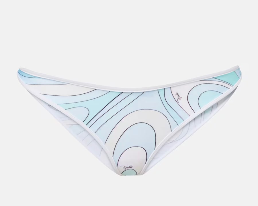 culotte de bikini à motif spirales pucci