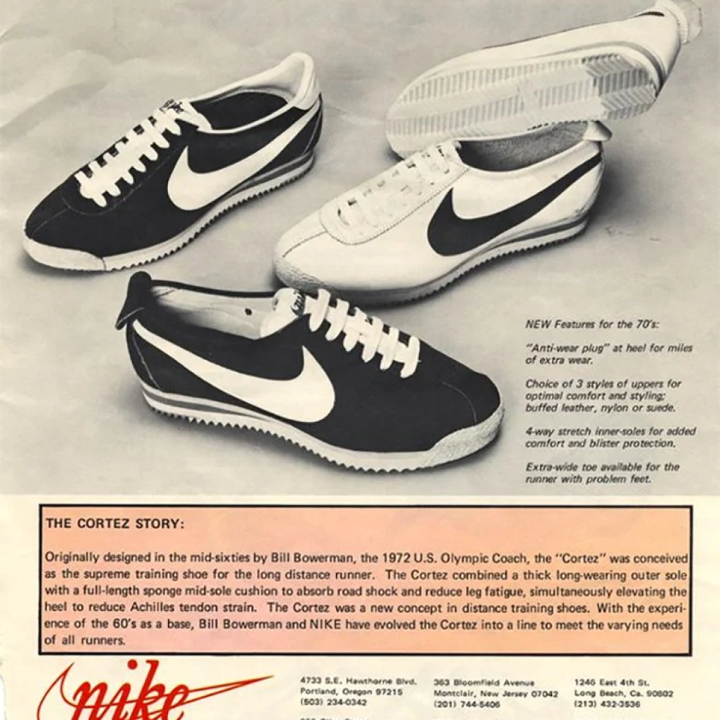 La première Nike Cortez lancée en 1972. © DR.