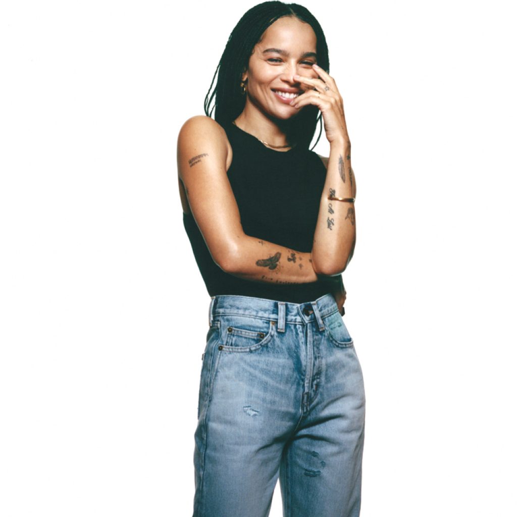 Zoë Kravitz par Stuart Winecoff pour Yves Saint Laurent.