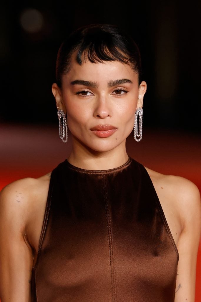 À l'affiche du film Caught Stealing, Zoë Kravitz prend la pose à l'Academy Museum Gala, le 3 décembre 2023, à Los Angeles © Taylor Hill/WireImage via Getty Images.