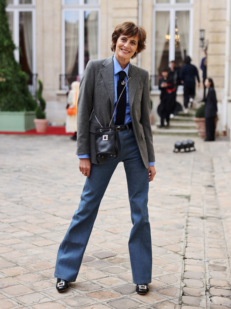 Inès de la Fressange à la présentation Roger Vivier. Photo by Julien M. Hekimian/Getty Images for Roger Vivier