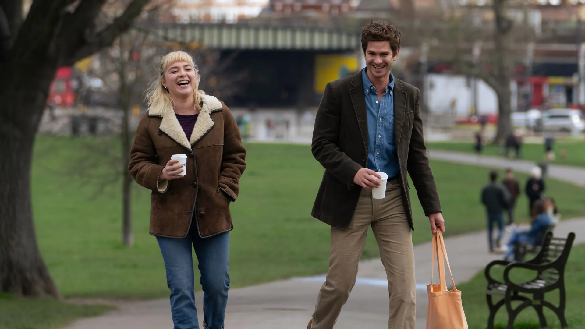 Florence Pugh and Andrew Garfield in We Live in Time (2025), directed by John Crowley © Courtesy of TIFF.