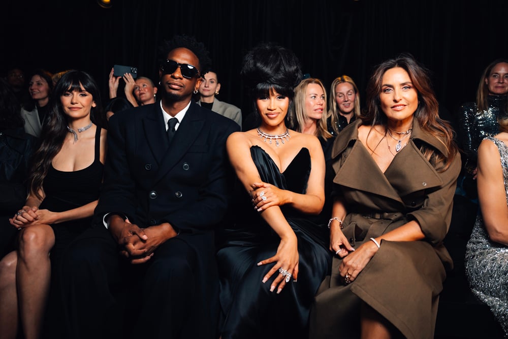 Nina Dobrev, Kollin Carter, Cardi B & Valérie Messika au défilé haute joaillerie Messika 2024 © TIZIANO DA SILVA