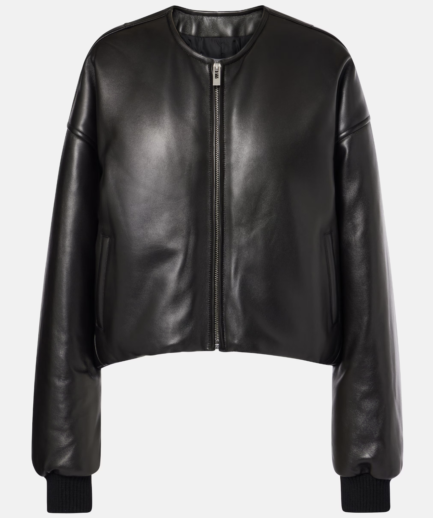 Veste en cuir Alaïa.