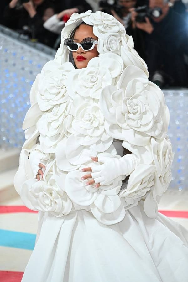 Rihanna in Valentino haute couture at the 2023 Met Gala.