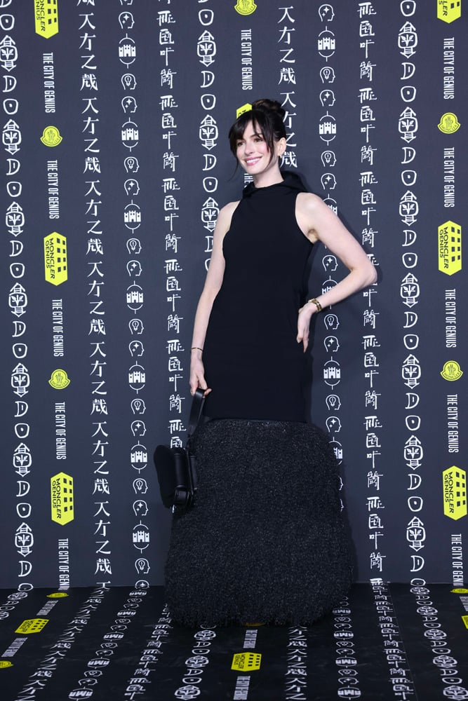 Anne Hathaway moncler genius shanghai