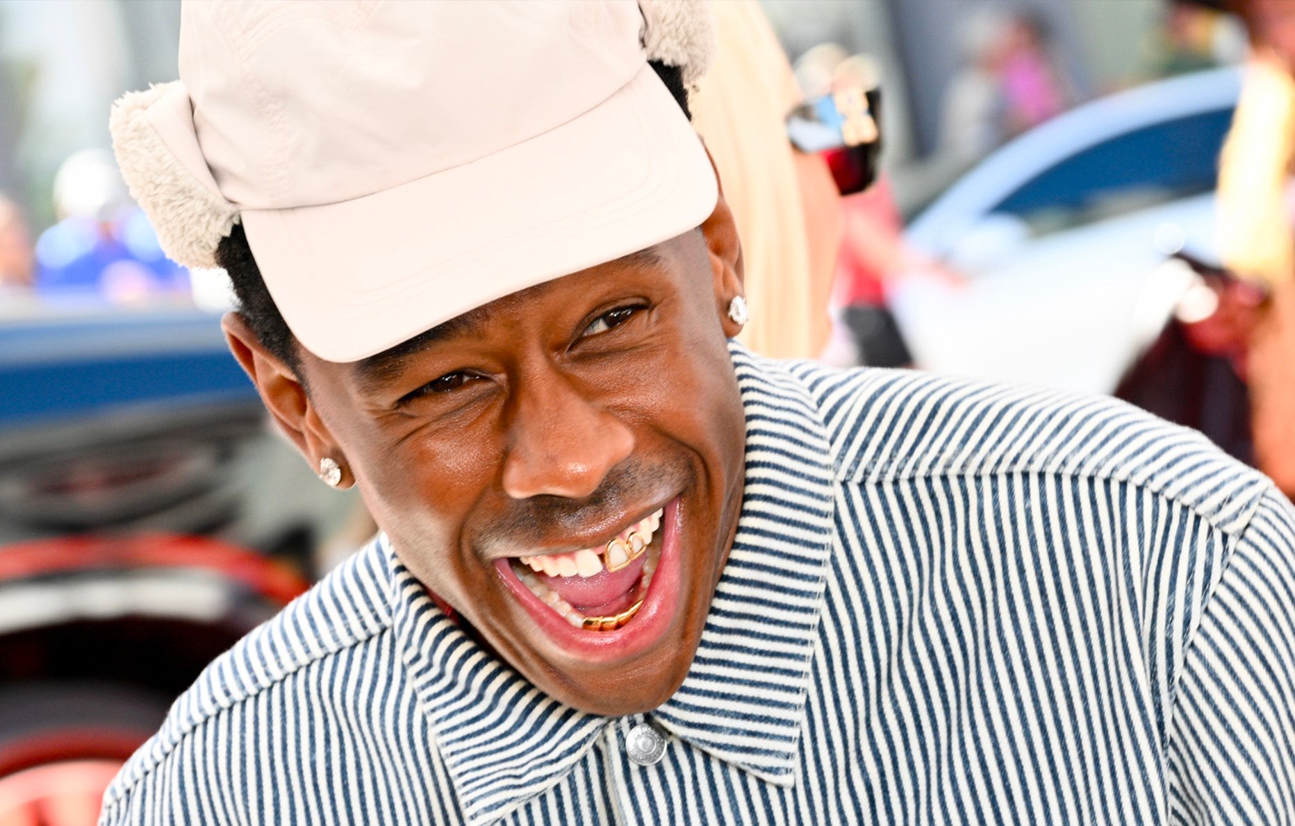 Babyface, Tyler, the Creator et Chanté Moore à la cérémonie de remise d'une étoile à Charlie Wilson sur le Hollywood Walk of Fame à Los Angeles, Californie © Michael Buckner/Variety via Getty Images.