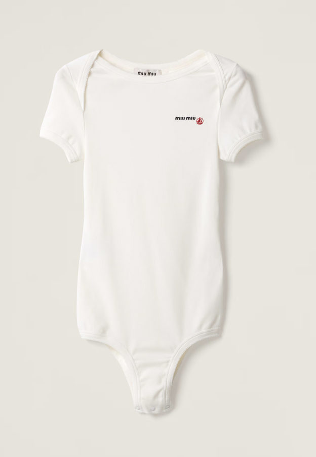 body en jersey blanc petit bateau x miu miu