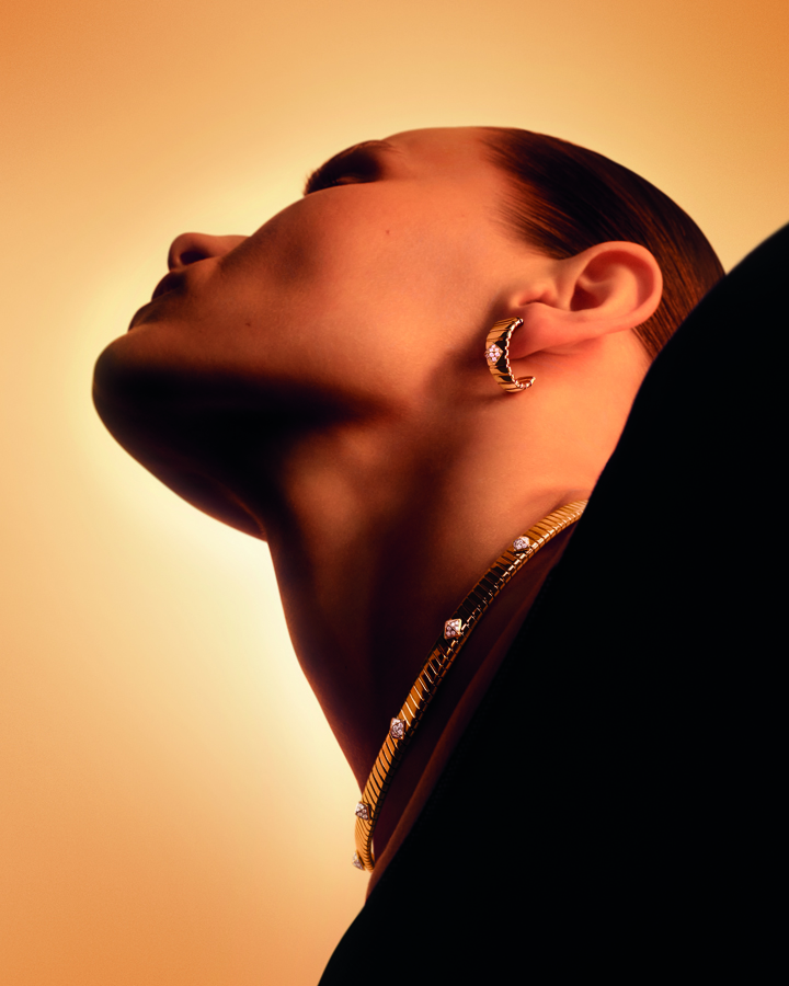 joaillerie en or et diamants bulgari tubogas