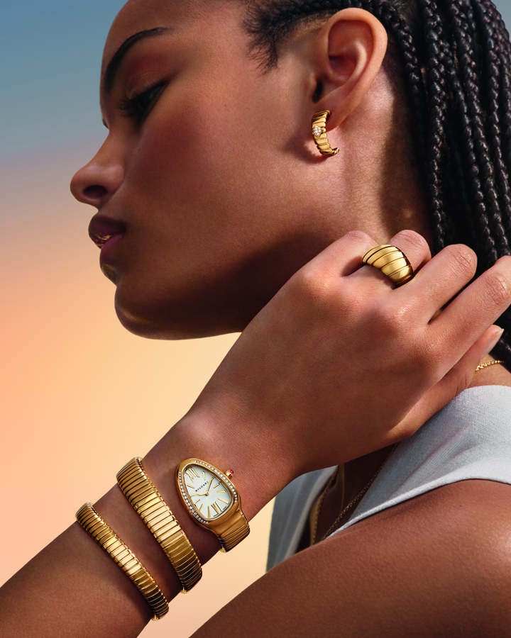 joaillerie en or et diamants bulgari tubogas