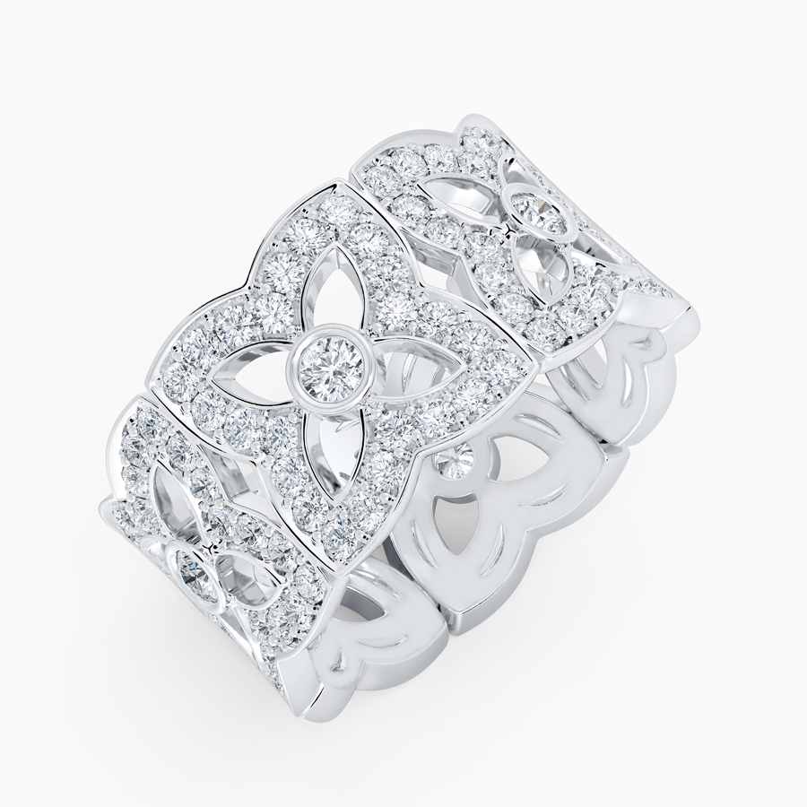 bague lotus en diamants de beers