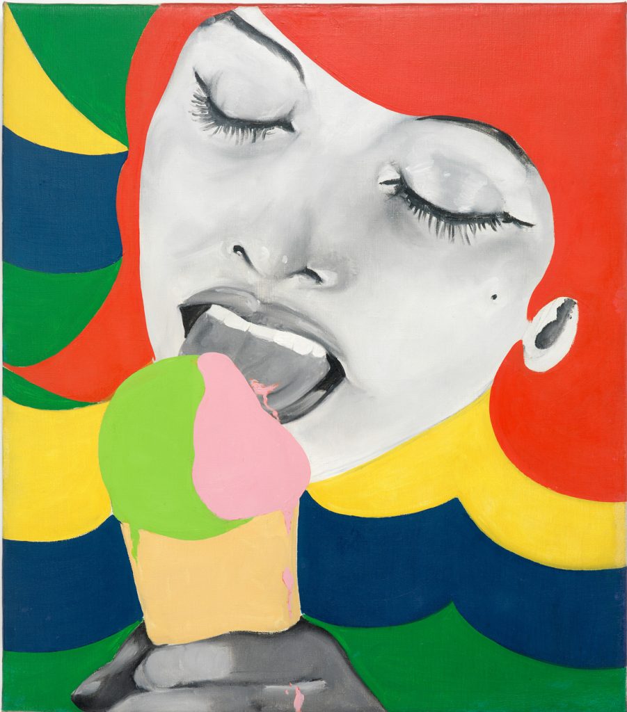 Evelyne Axell, Ice Cream, (1964), huile sur toile 80 x 70 cm © Paul Louis.