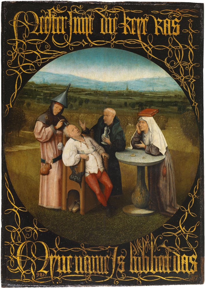 Jérôme Bosch, "Excision de la pierre de folie" (vers 1494). © Museo Nacional del Prado, Dist. GrandPalaisRmn, image du Prado.