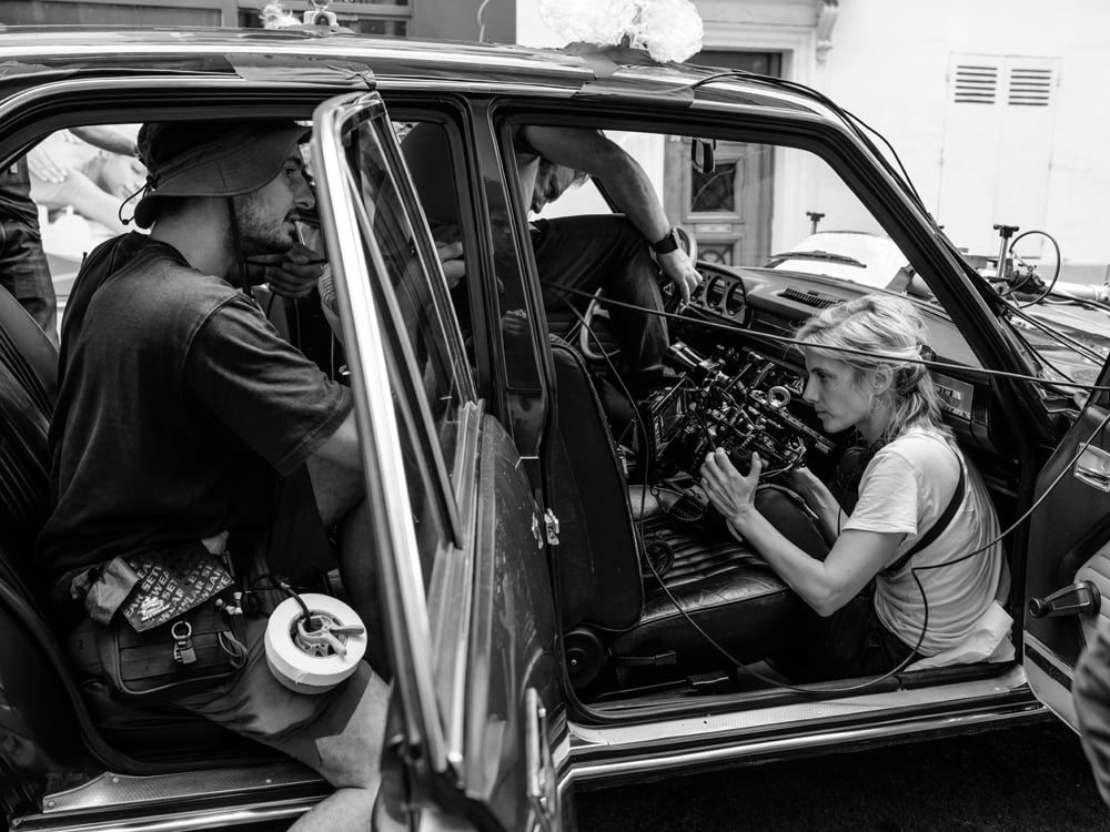 Mélanie Laurent sur le tournage du film Libre par Julien Panié © Prime Video.