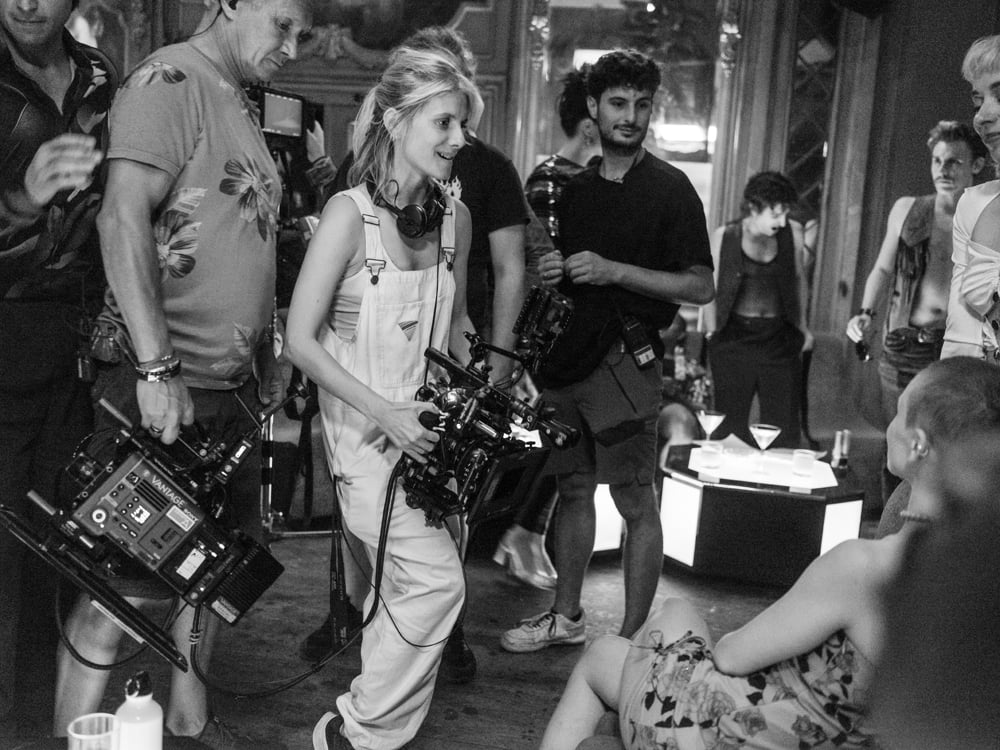 Mélanie Laurent sur le tournage du film Libre par Julien Panié © Prime Video.