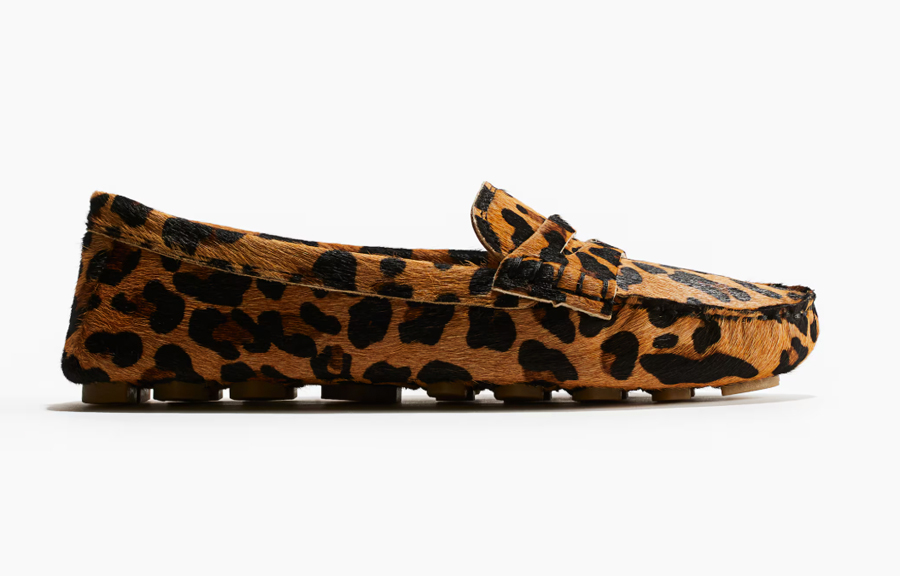 mocassins à imprimé léopard et semelle à picots h&m 