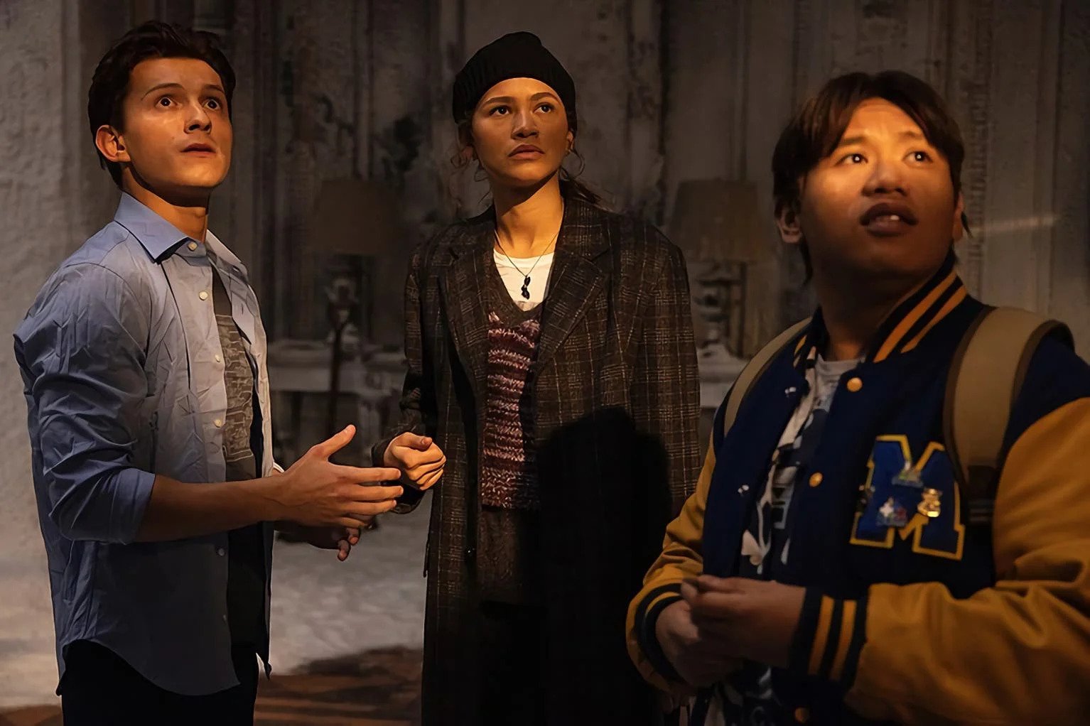 Tom Holland, Zendaya et Jacob Batalon dans Spider-Man : No Way Home (2021) © Sony Pictures Releasing France