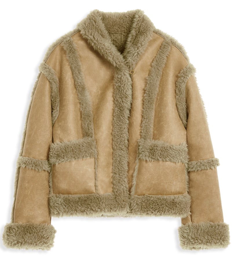 veste faux shearling open yy