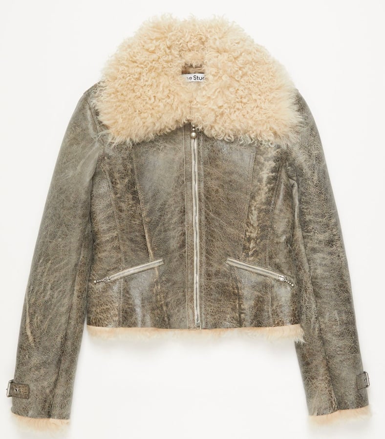 veste peau lainée acne studios