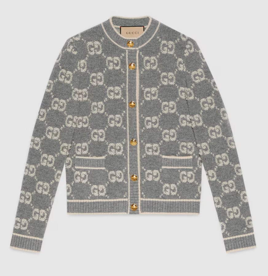 cardigan gris gucci