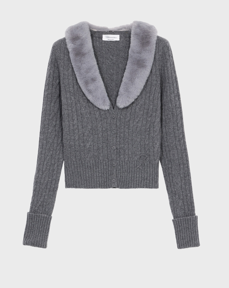 cardigan gris blumarine