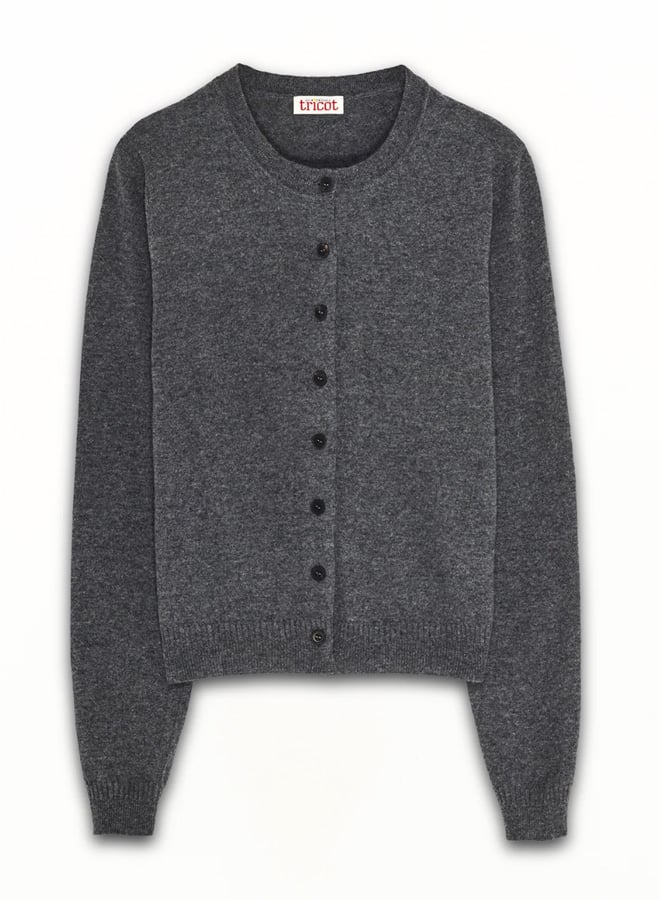 cardigan gris tricot