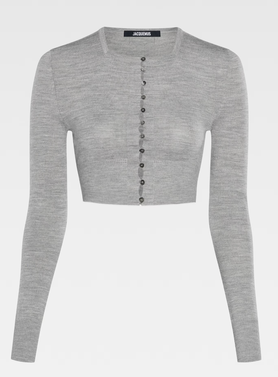 cardigan gris jacquemus 