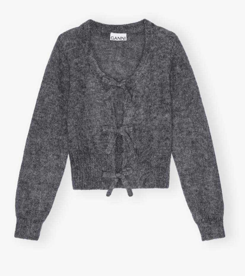 cardigan gris ganni