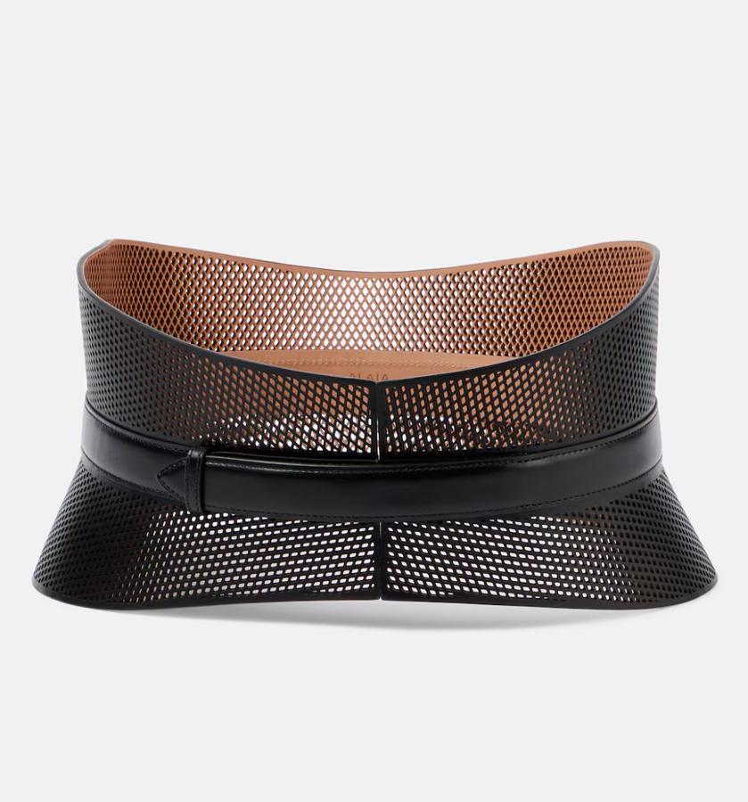 ceinture corset en cuir ajouré tendance printemps-ete 2020 alaia