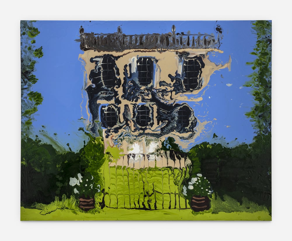 Genieve Figgis, House, 2016, Acrylic on canvas, 80 x 100 cm, © Courtesy of the artist and Almine Rech. exposition unearthly pursuits