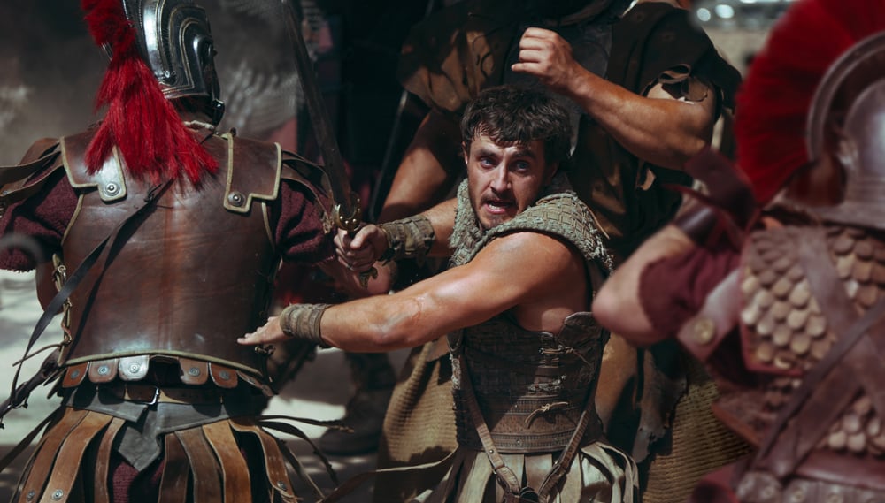 Paul Mescal dans Gladiator II (2024) © Paramount Pictures.