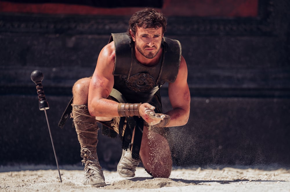 Paul Mescal dans Gladiator II (2024) © Paramount Pictures.