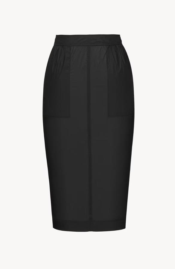jupe en nylon noir transparente tendance printemps-ete 2026 saint laurent