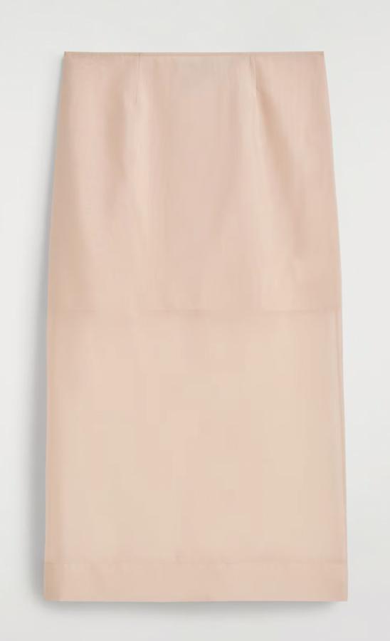 jupe midi transparente tendance printemps-ete 2026 cos