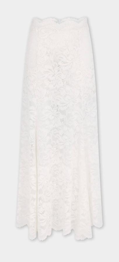jupe longue transparente en dentelle tendance printemps-ete 2026 rabanne