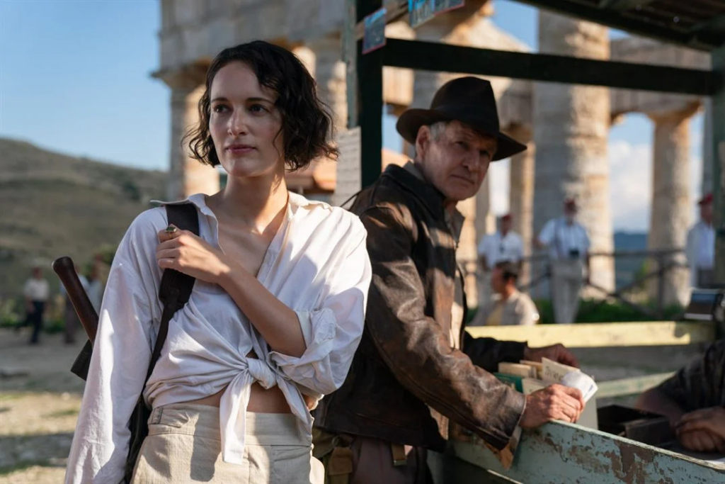 Phoebe Waller-Bridge et Harrison Ford dans Indiana Jones et le Cadran de la Destinée (2023) de James Mangold © 2022 Lucasfilm Ltd. & TM. All Rights Reserved.