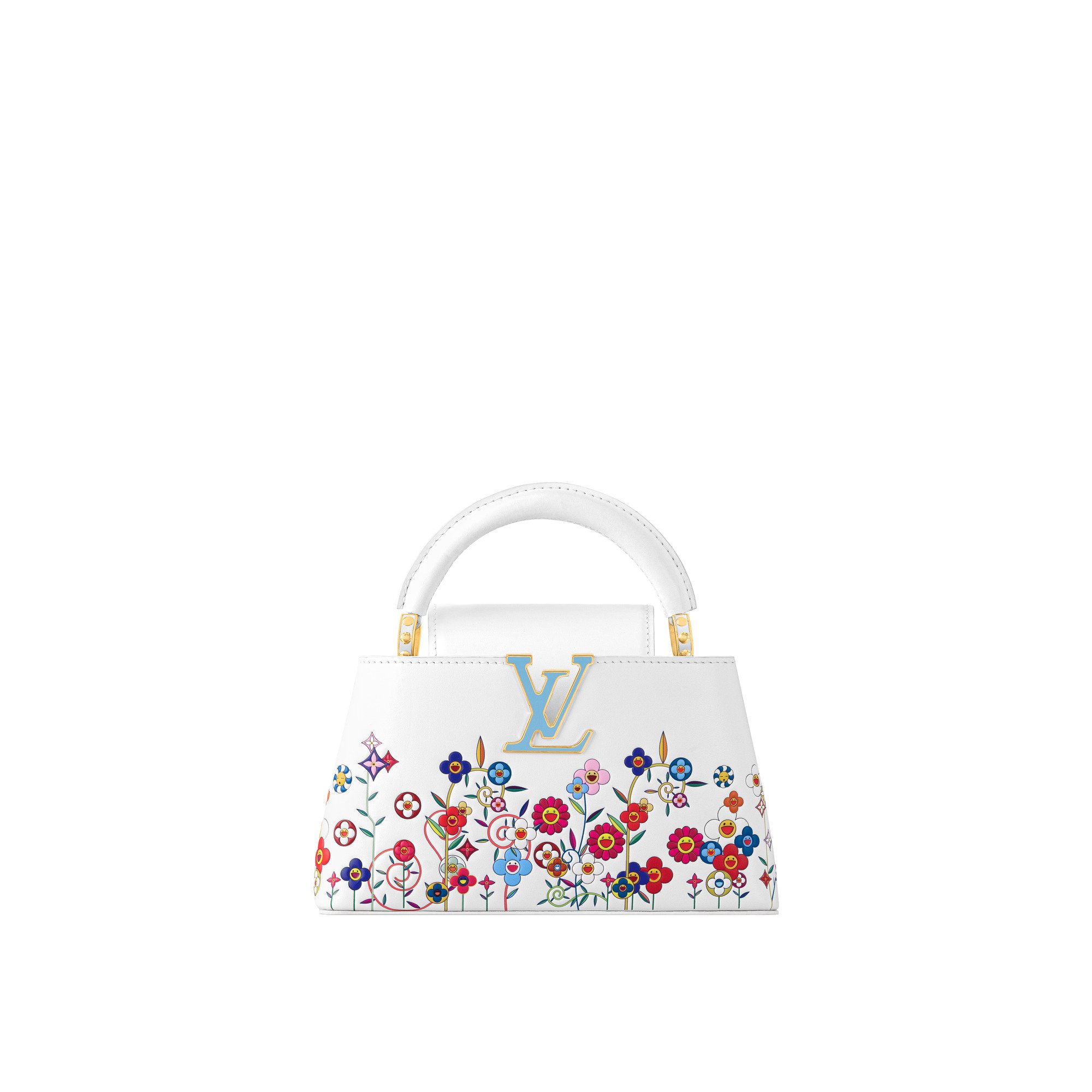 Mini sac Capucines à imprimé Jardin Superflat, issu de la collection Louis Vuitton x Murakami.