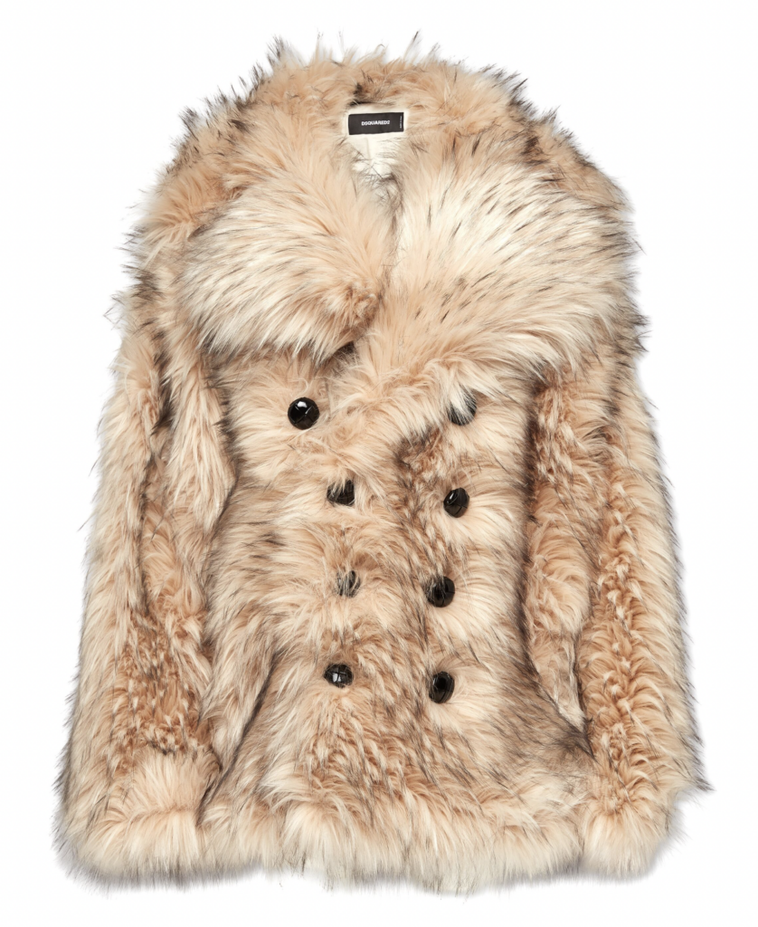 manteau fausse fourrure dsquared2