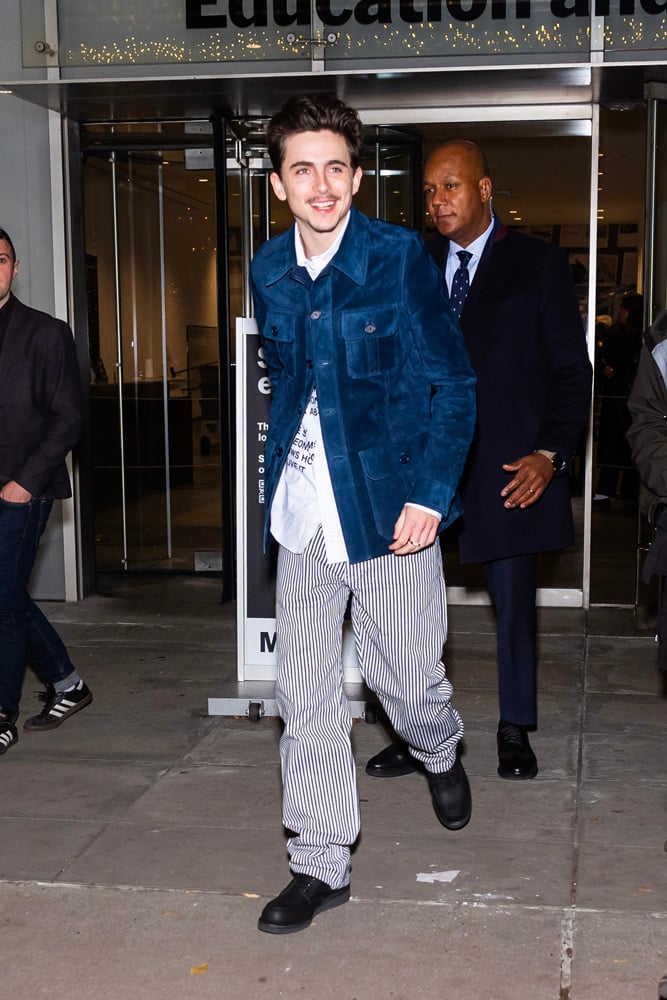 Timothée Chalamet en Chloé à l'avant-première du film Un parfait inconnu à New York en décembre 2024. Photo by TheStewartofNY/GC Images.