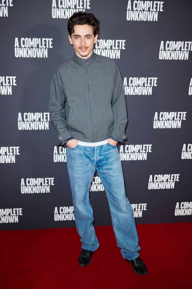 Timothée Chalamet en Prada à l'avant-première du film Un parfait inconnu à New York en décembre 2024. Photo by StillMoving.Net/Shutterstock (15008488b).