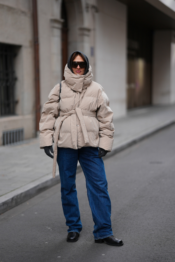 streetstyle doudoune ceinturée 