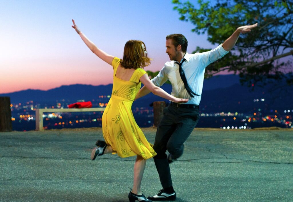 Emma Stone et Ryan Gosling dans La La Land (2016) de Damien Chazelle.