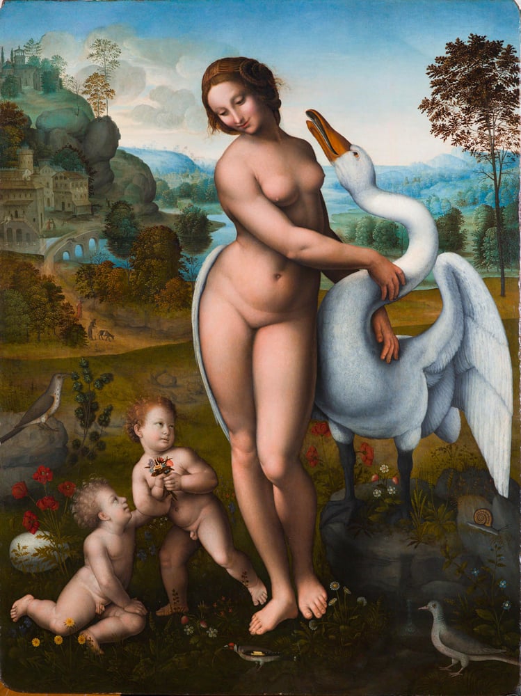 Léonard de Vinci (d’après), "Léda et le cygne" (avant 1517). © Galleria Borghese / ph. Mauro Coen.