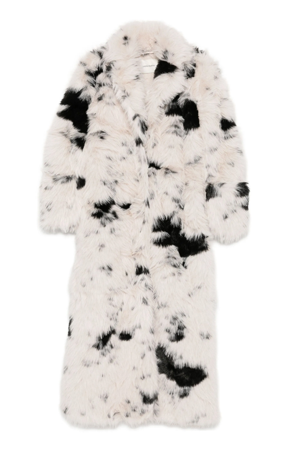 manteau noir et blanc en fausse fourrure entire studios 